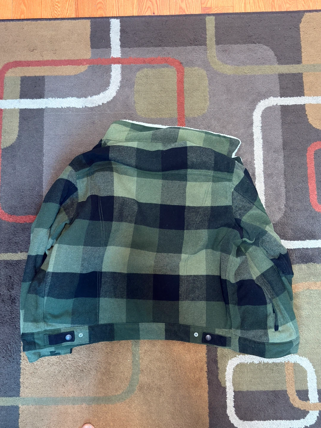 Levi Strauss & Co. Relaxed Green Plaid Jacket - Size L - photo 3