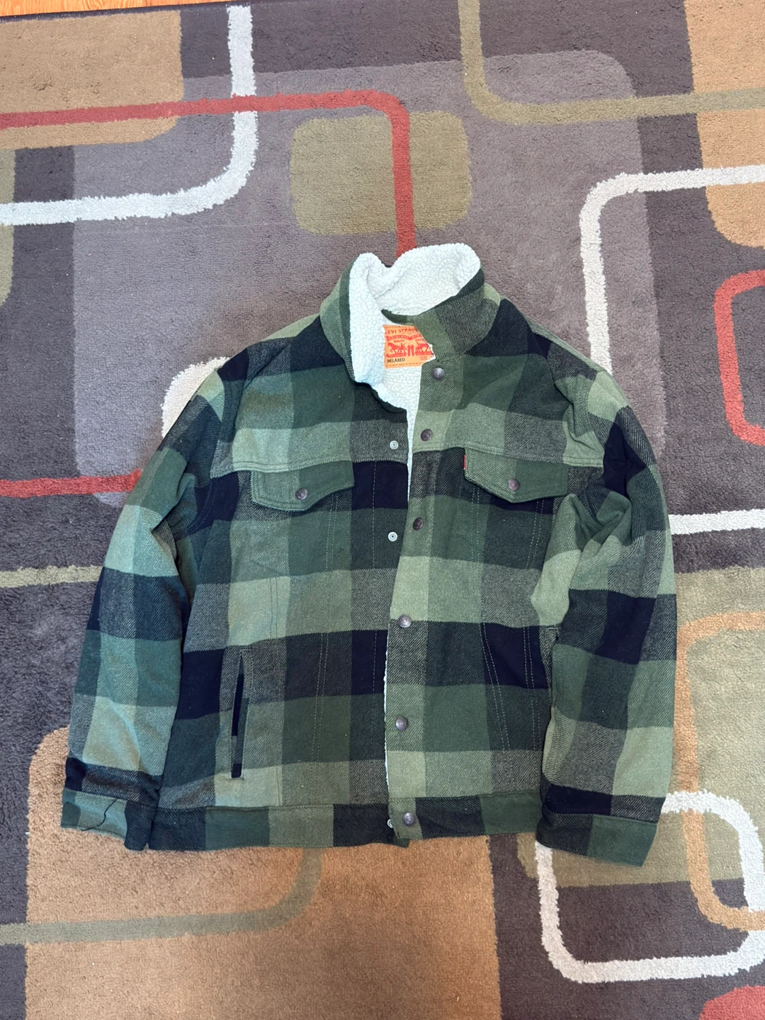 Levi Strauss & Co. Relaxed Green Plaid Jacket - Size L