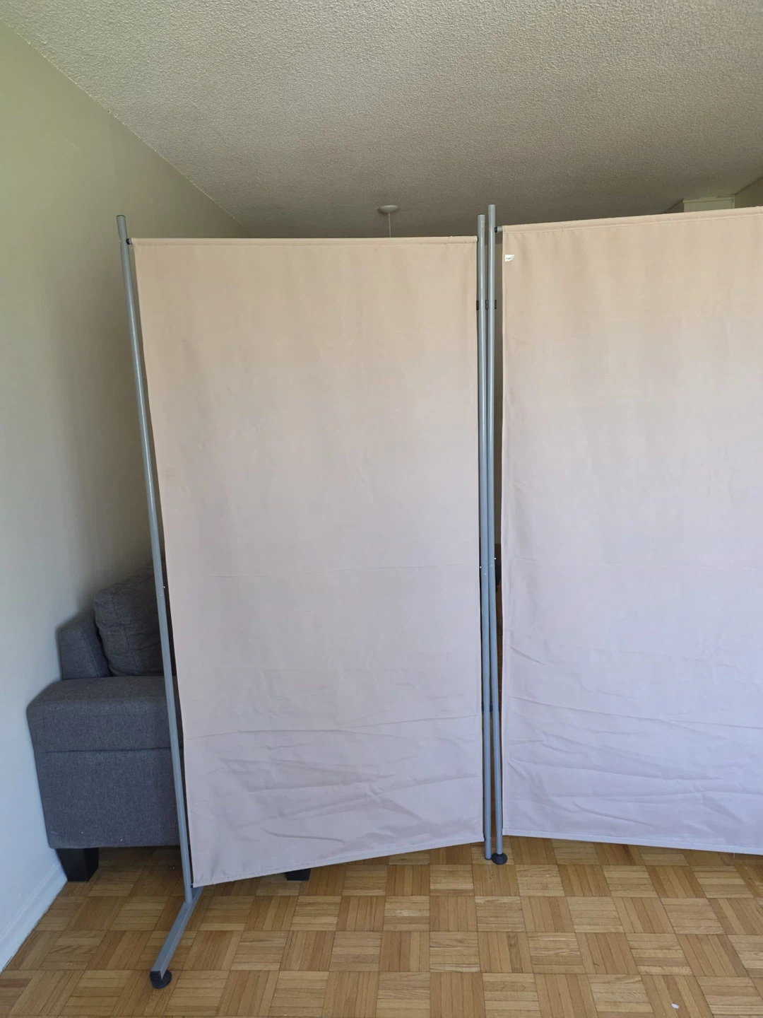 Folding Privacy Screen Room Divider - Beige - photo 5