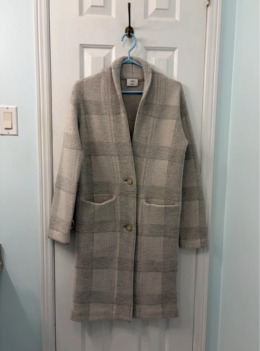 Wilfred Plaid Merino Wool Coat - photo 2