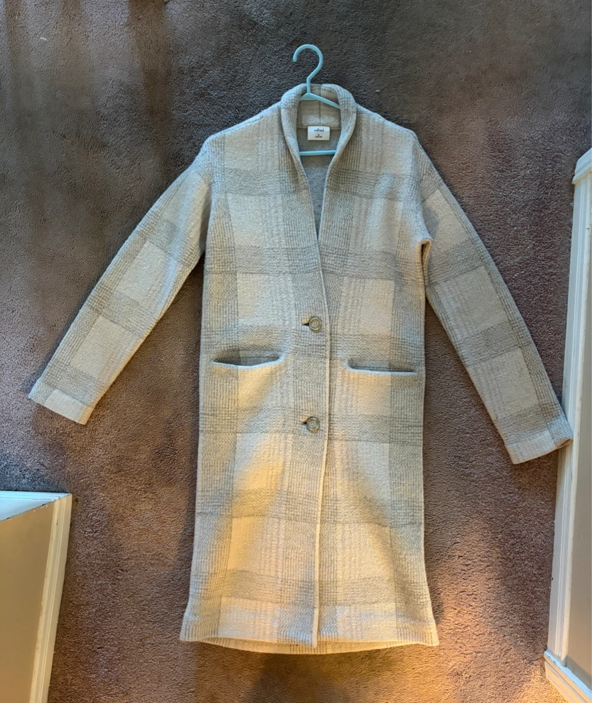 Wilfred Plaid Merino Wool Coat