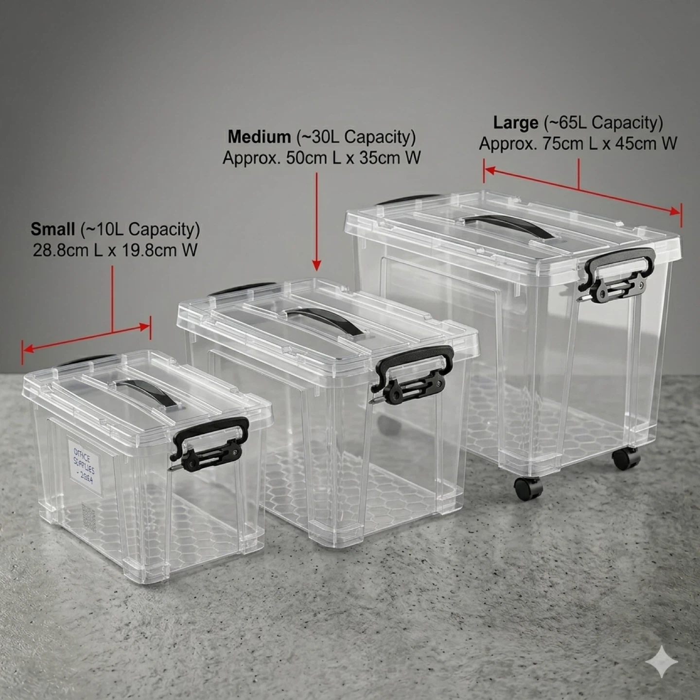 Clear Storage Bin with Hinged Lid - photo 3