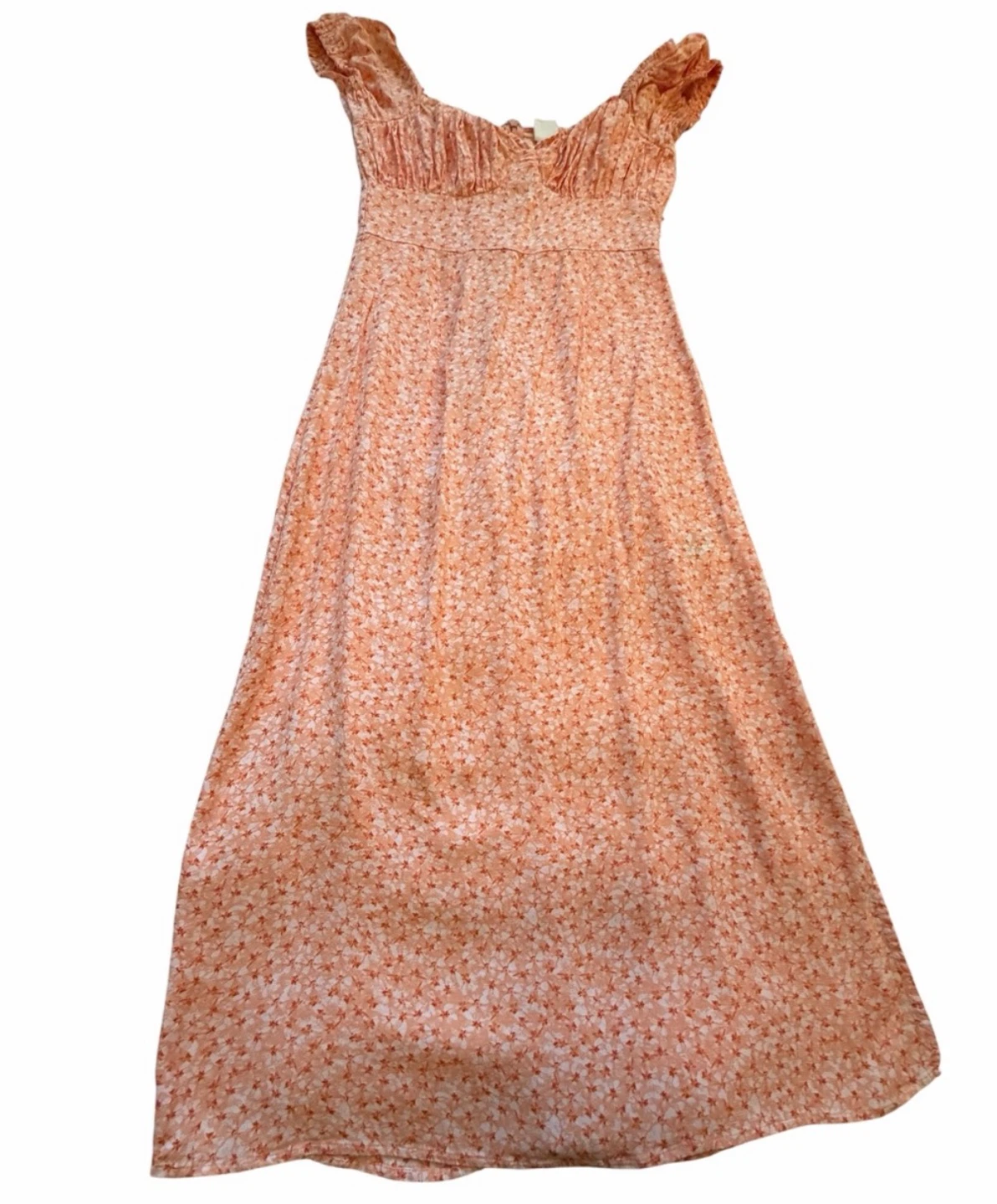Orange Floral Print Maxi Dress - photo 5