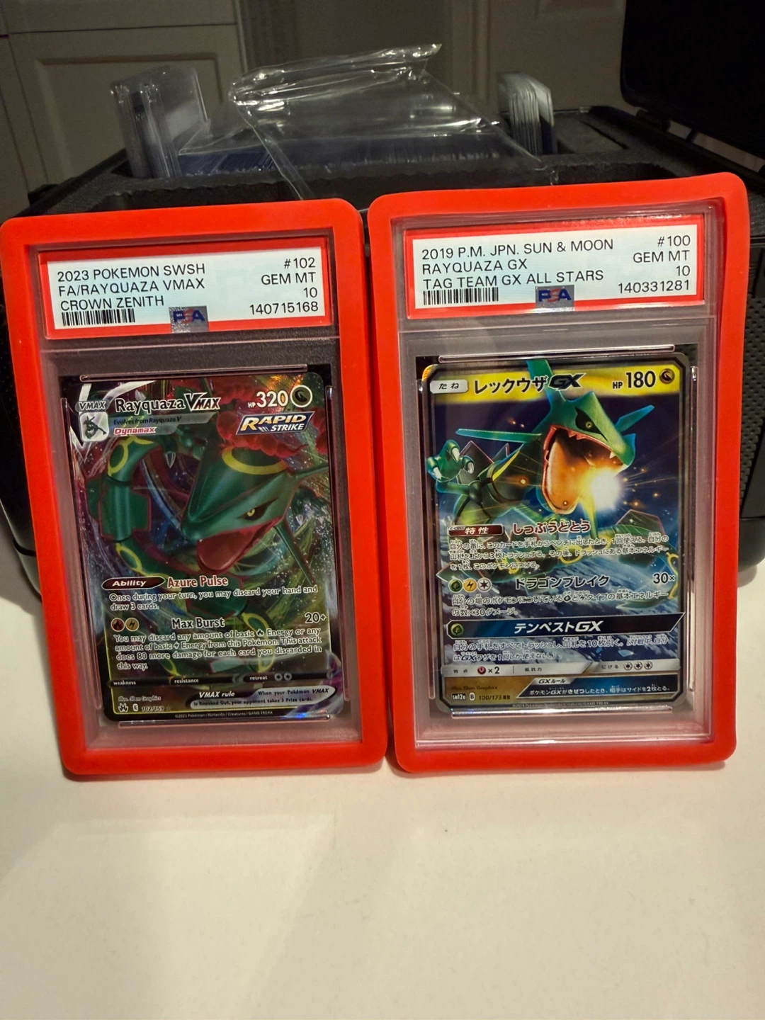 Graded Rayqyaza Pokémon cards