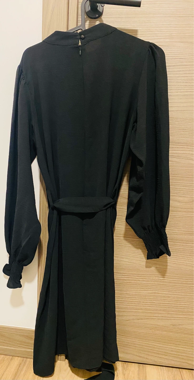 Black Dress with Pearls