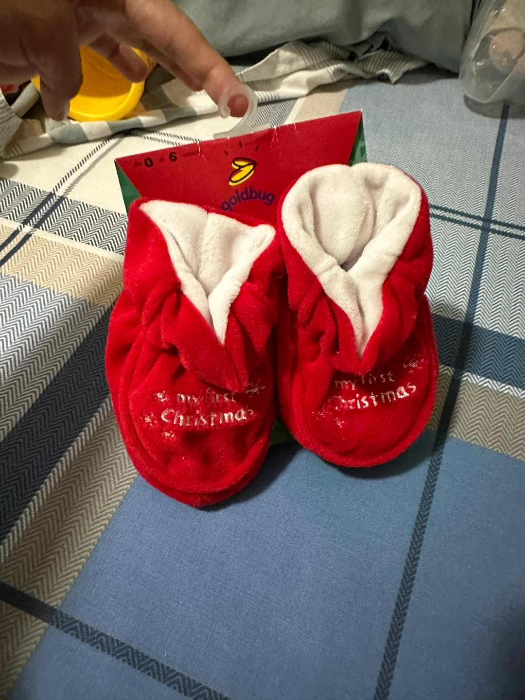 My First Christmas" Baby Booties