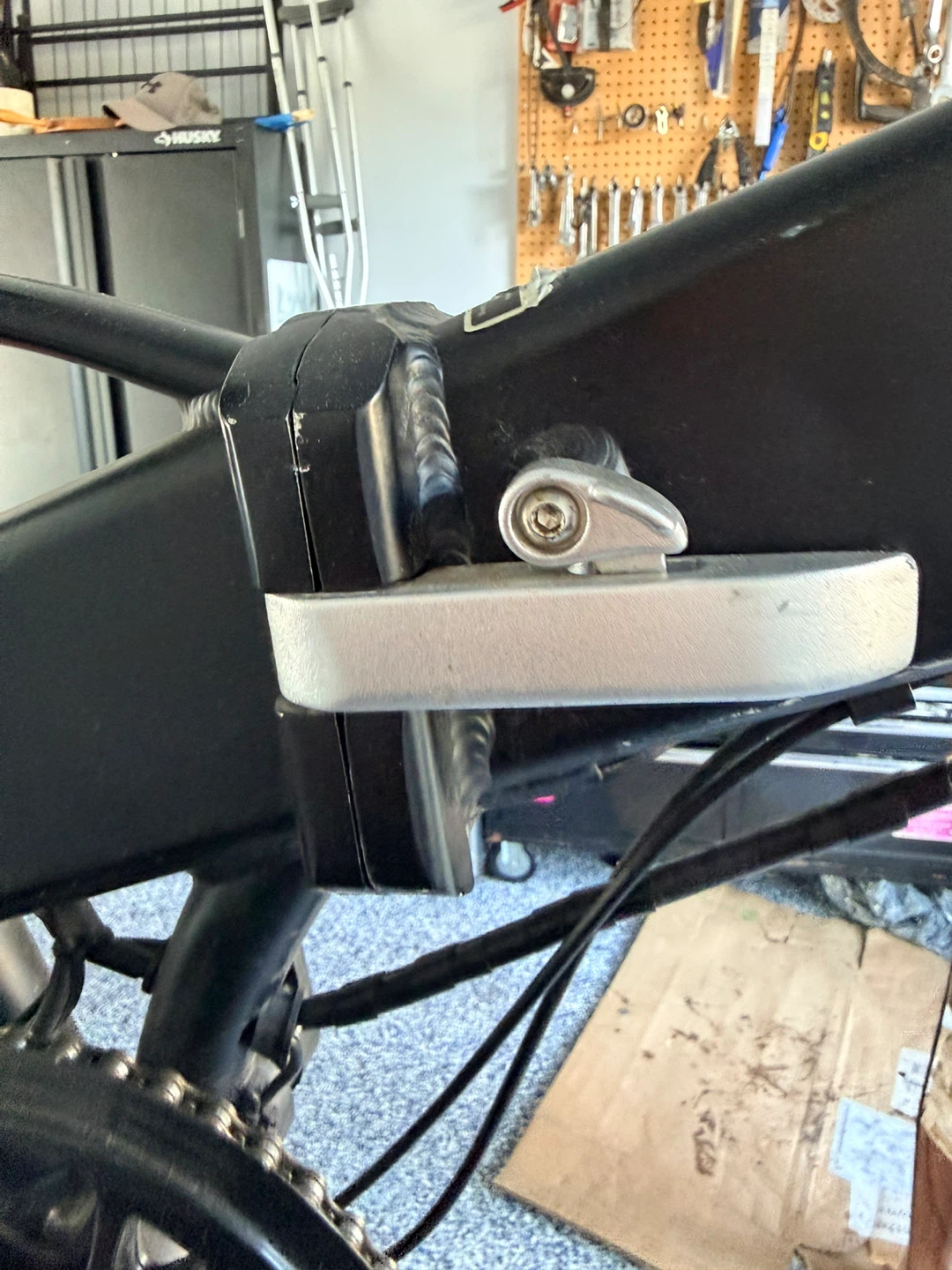 Black Folding Electric Bicycle with USB Port - photo 4