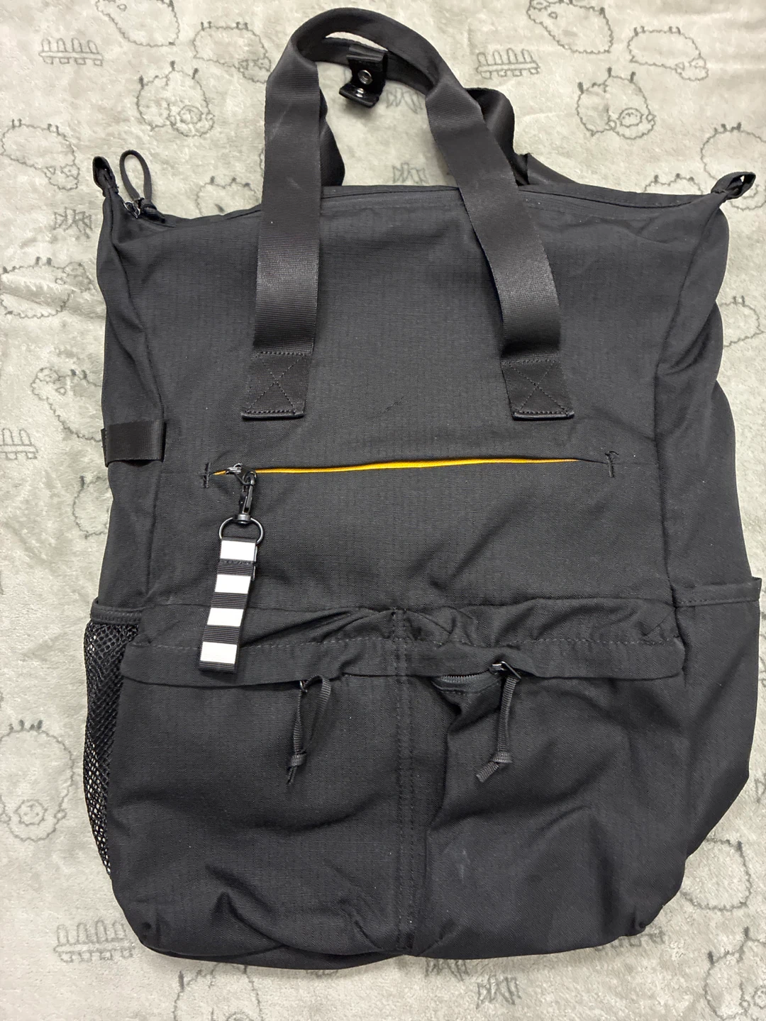 Black Convertible Tote Backpack