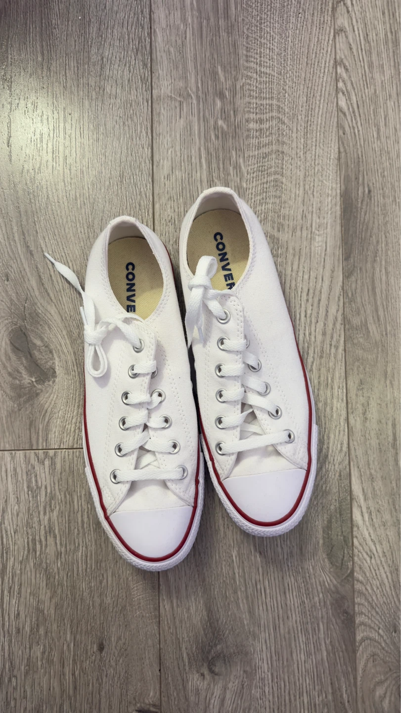 Converse All Star White Canvas Low Top Sneakers - photo 3