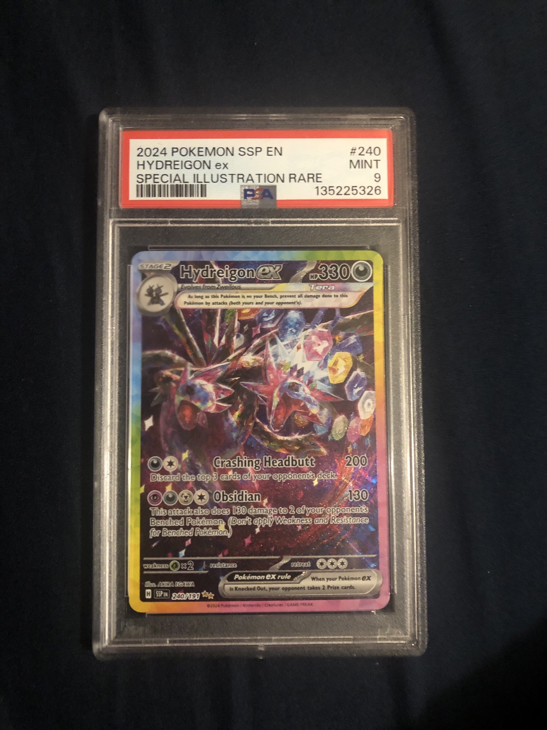 Hydreigon EX SIR PSA 9 Surging Sparks Pokemon Card