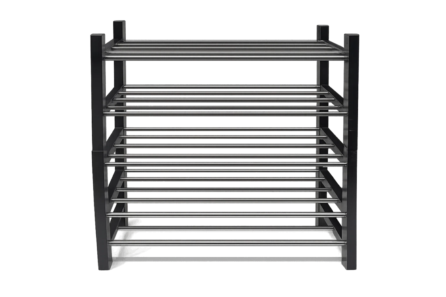 Wooden and Metal Shoe Rack