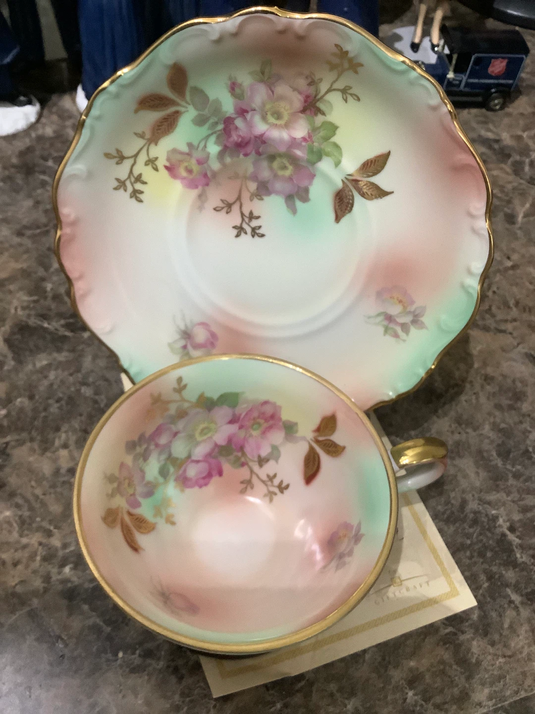 House of Goebel Bavaria W. Germany Tea Cup and Saucer Set