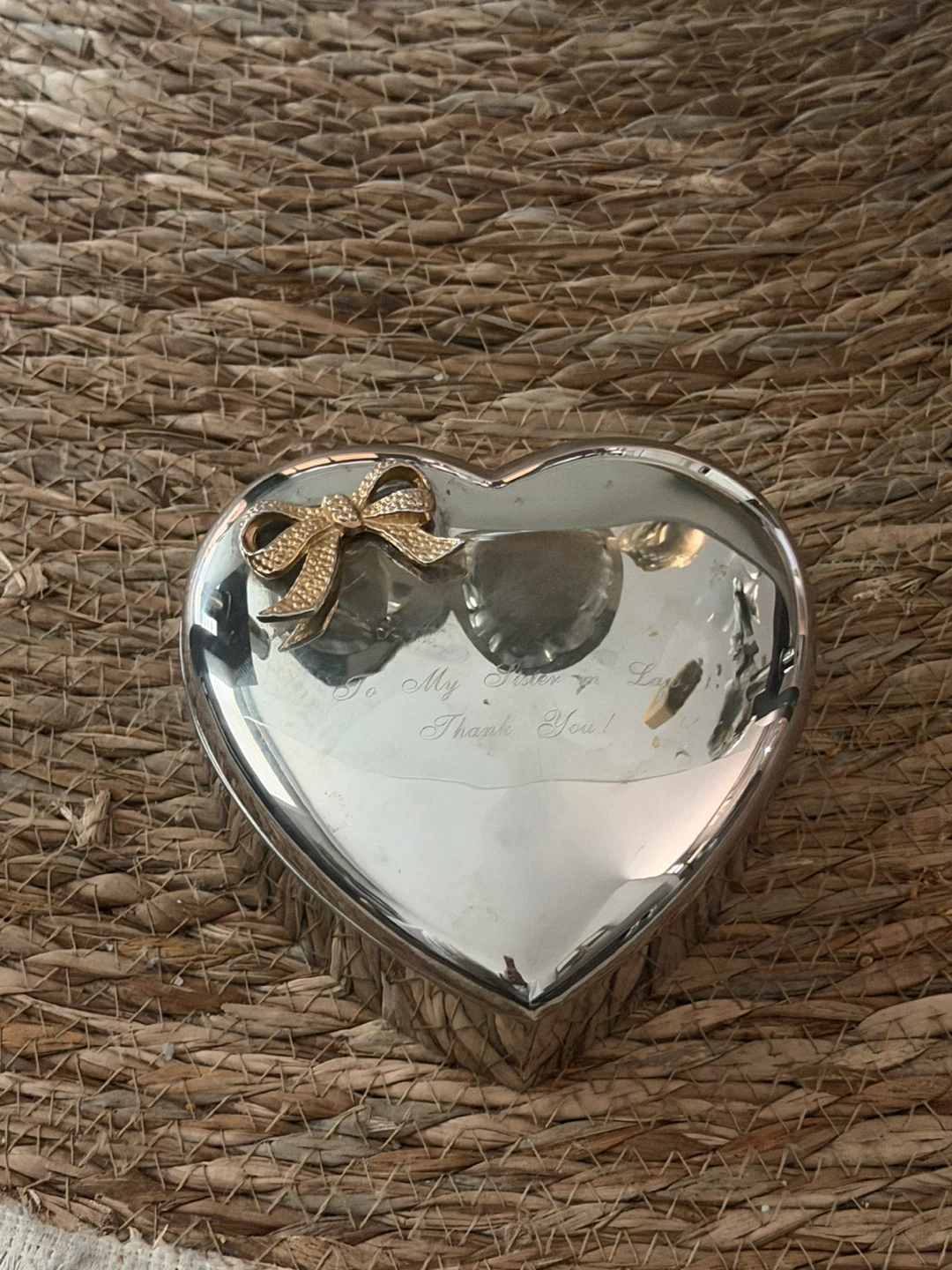 Heart-Shaped Silver Trinket Box