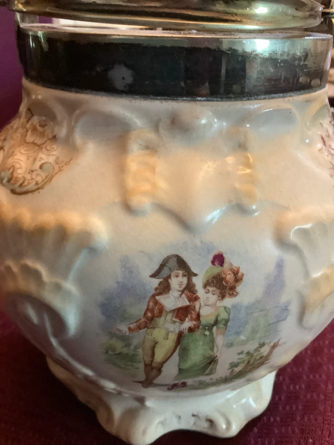 Vintage Decorative Sugar Bowl with Spoon - photo 2