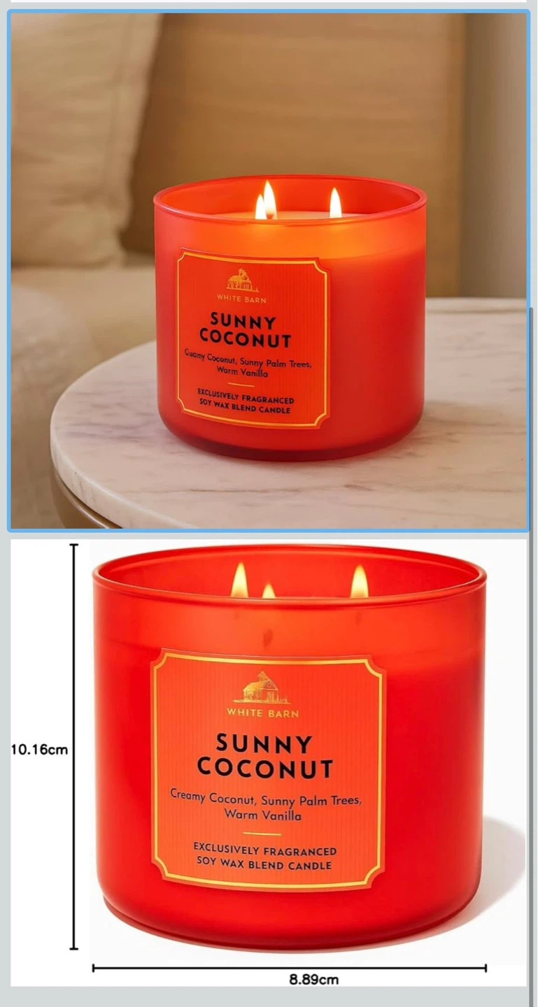 White Barn Sunny Coconut 3-Wick Candle