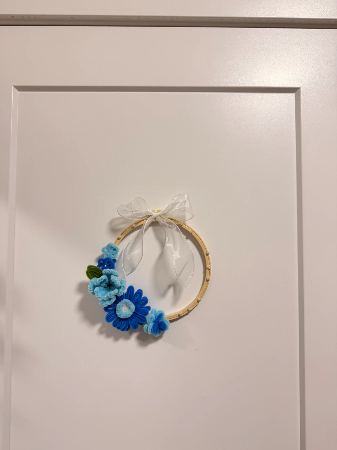 Handmade Blue Flower Hoop 🌸 - photo 2