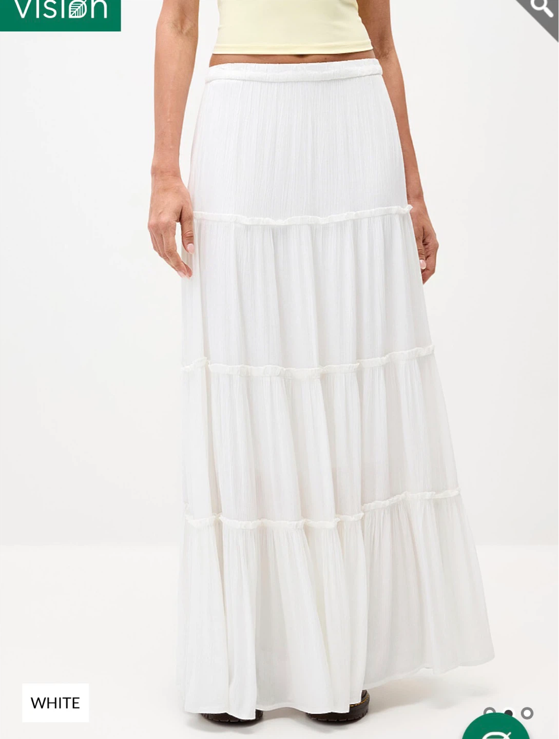 twik (Simons brand) Tiered Maxi Skirt - White, size S - photo 2