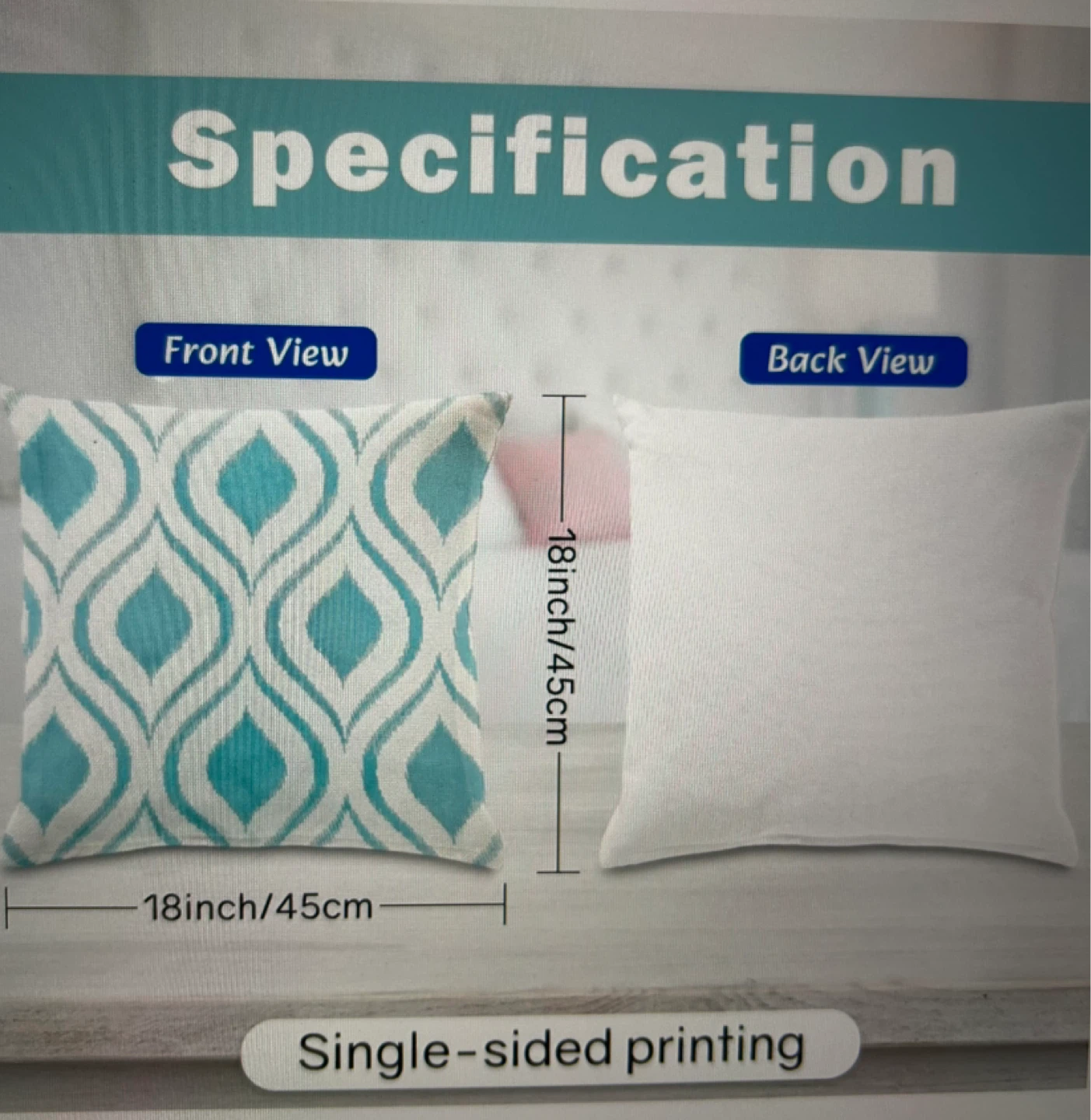 4 Cushion Covers - 18x18 Inch - photo 3