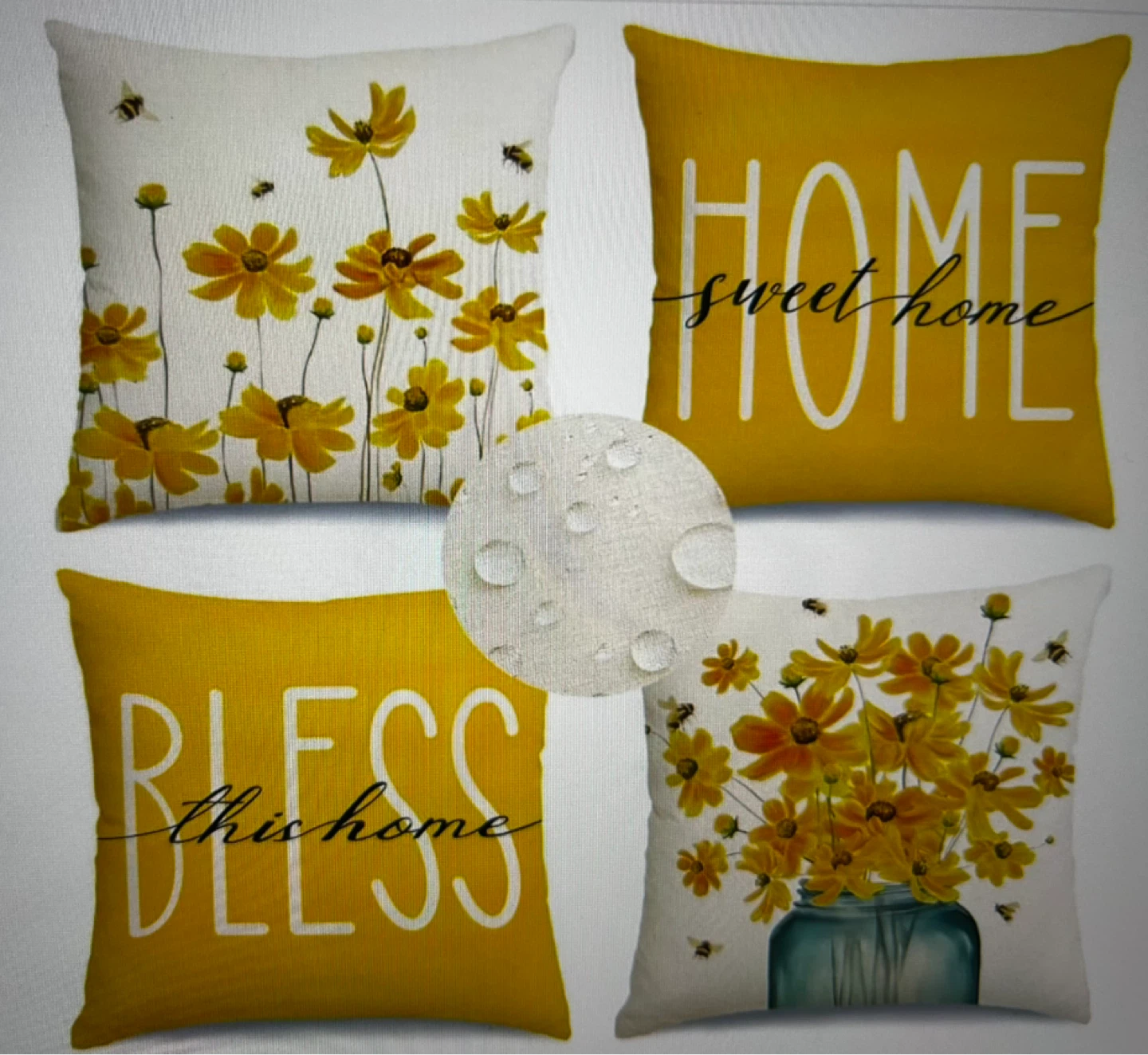Set of 2 Farmhouse Pillow Covers - 18x18 inch