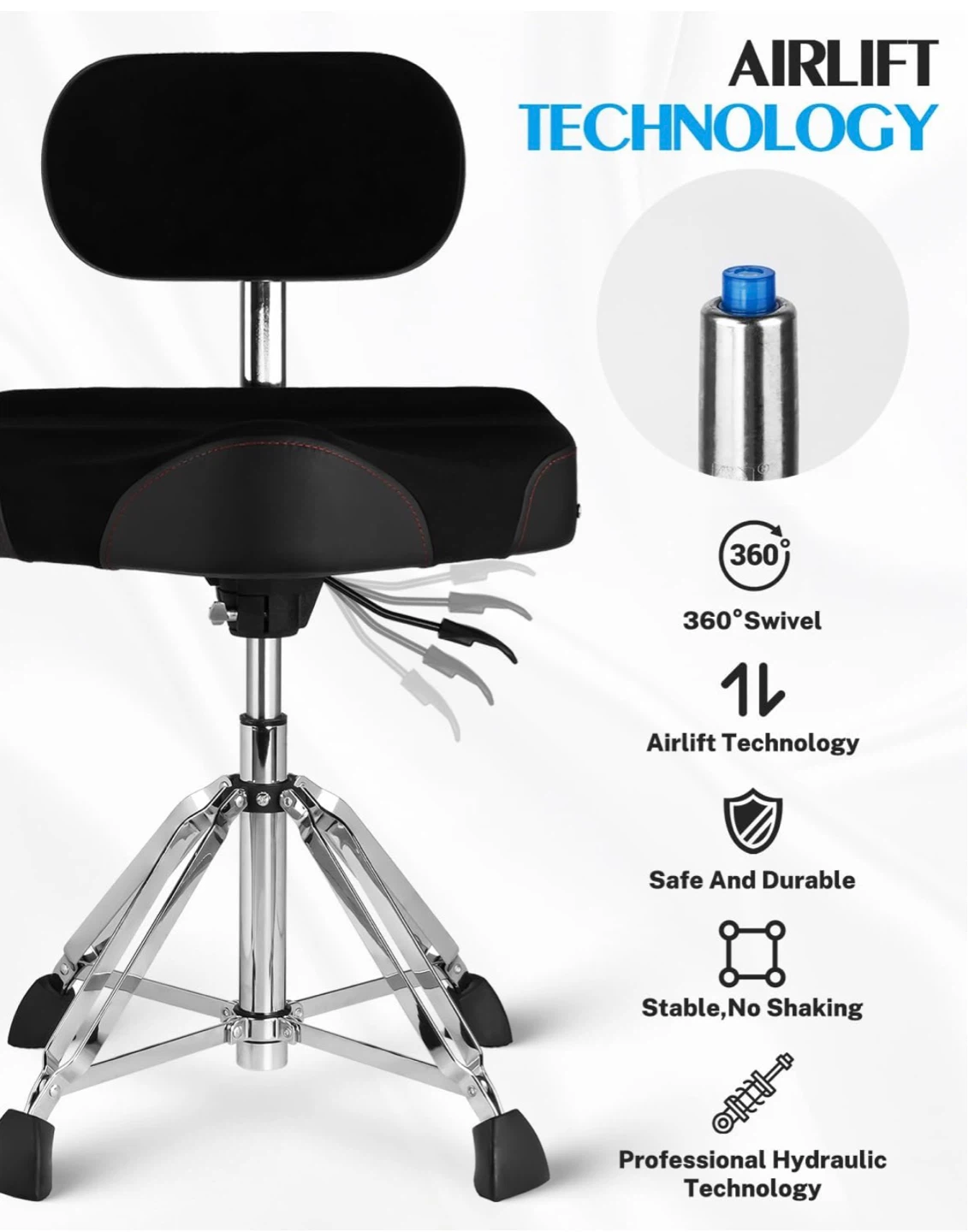 Strich Drum Throne with Backrest - photo 4