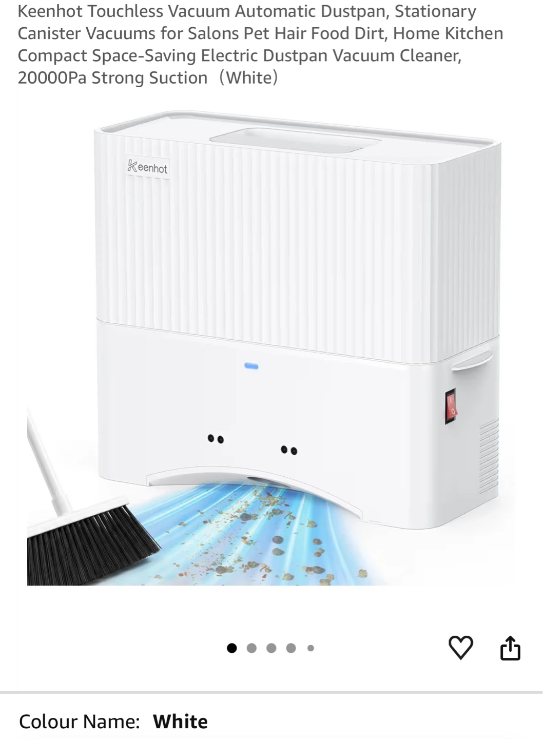 Keenhot Automatic Dustpan Vacuum White