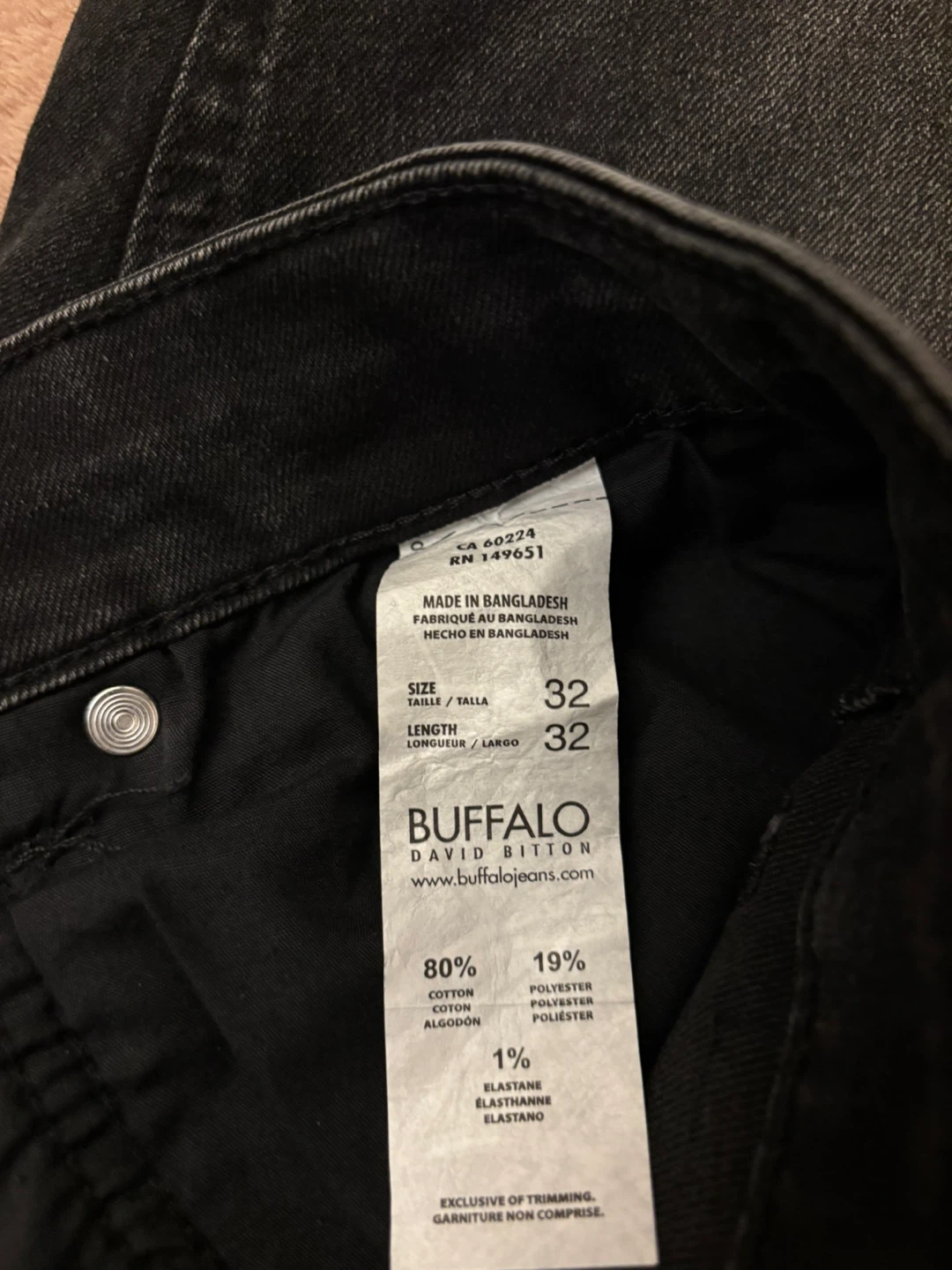 Buffalo David Bitton Straight Six Jeans Black 32/32 - photo 5