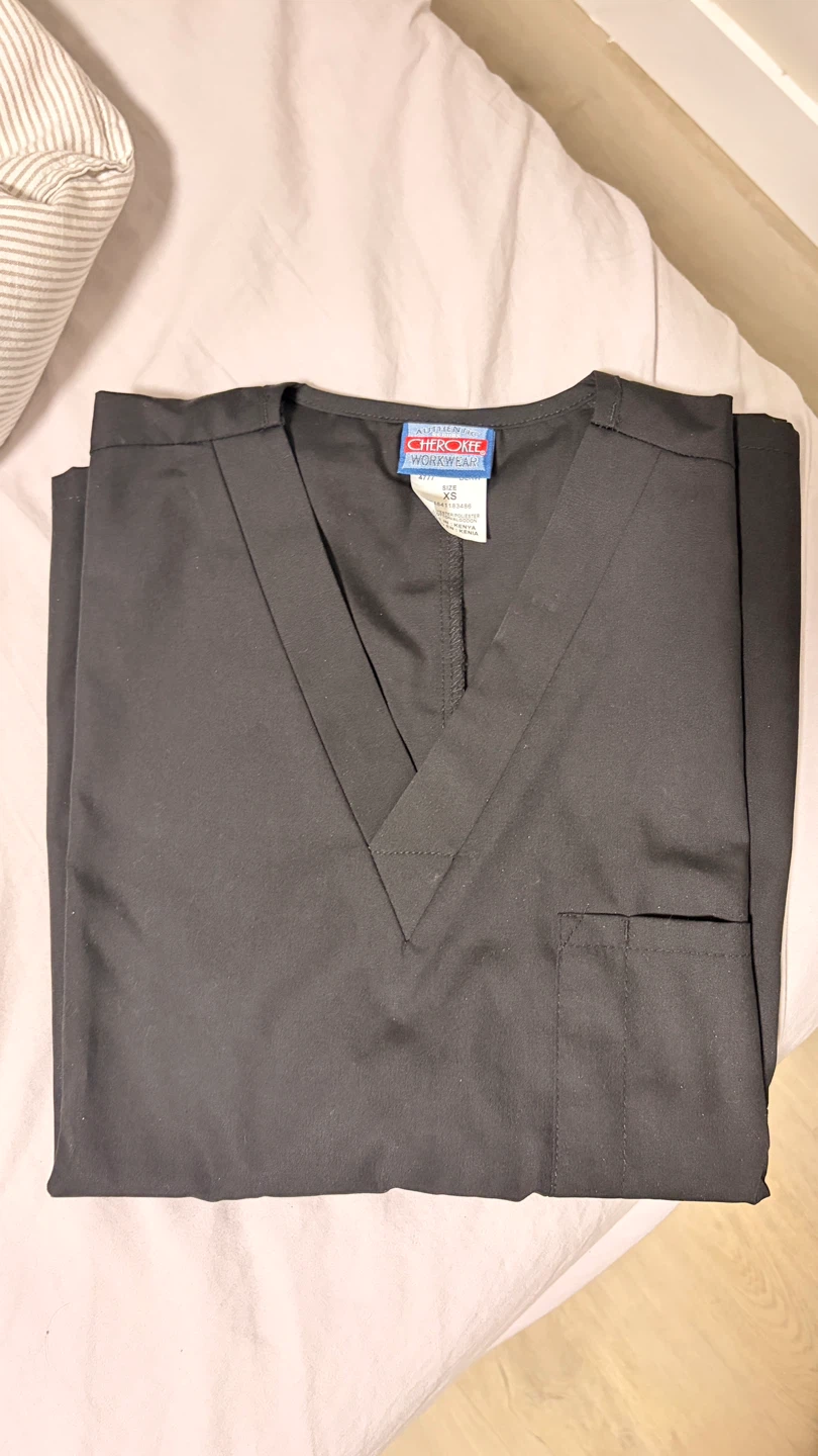 Cherokee Black Men’s Scrub Tops XS x4