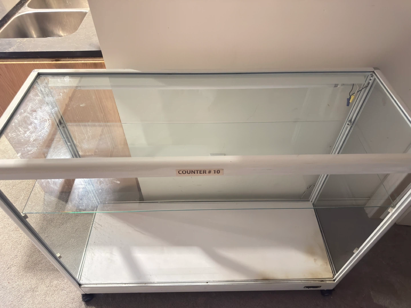 Glass Display Case with Wheels - photo 2