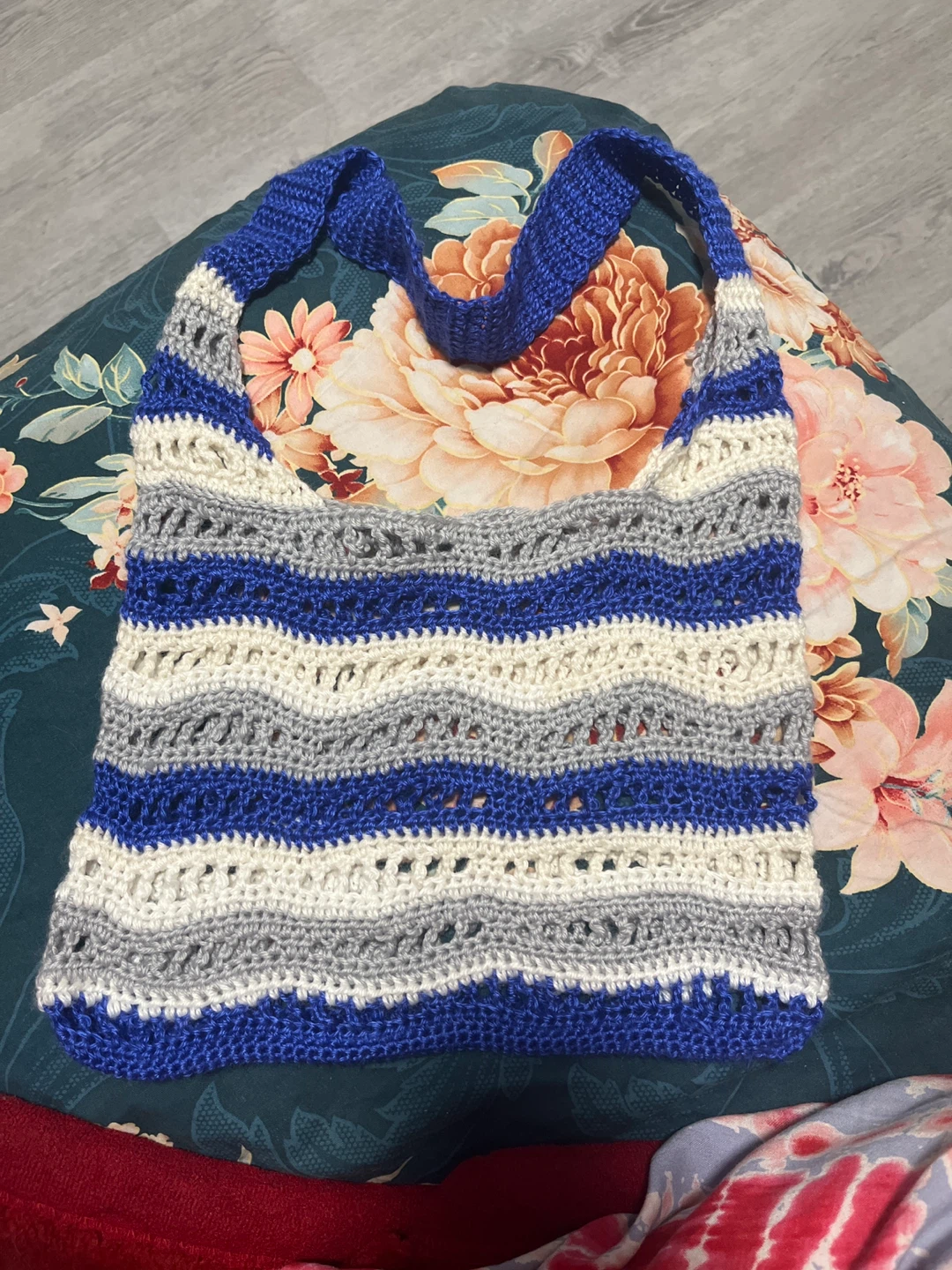 Crocheted ocean Bag