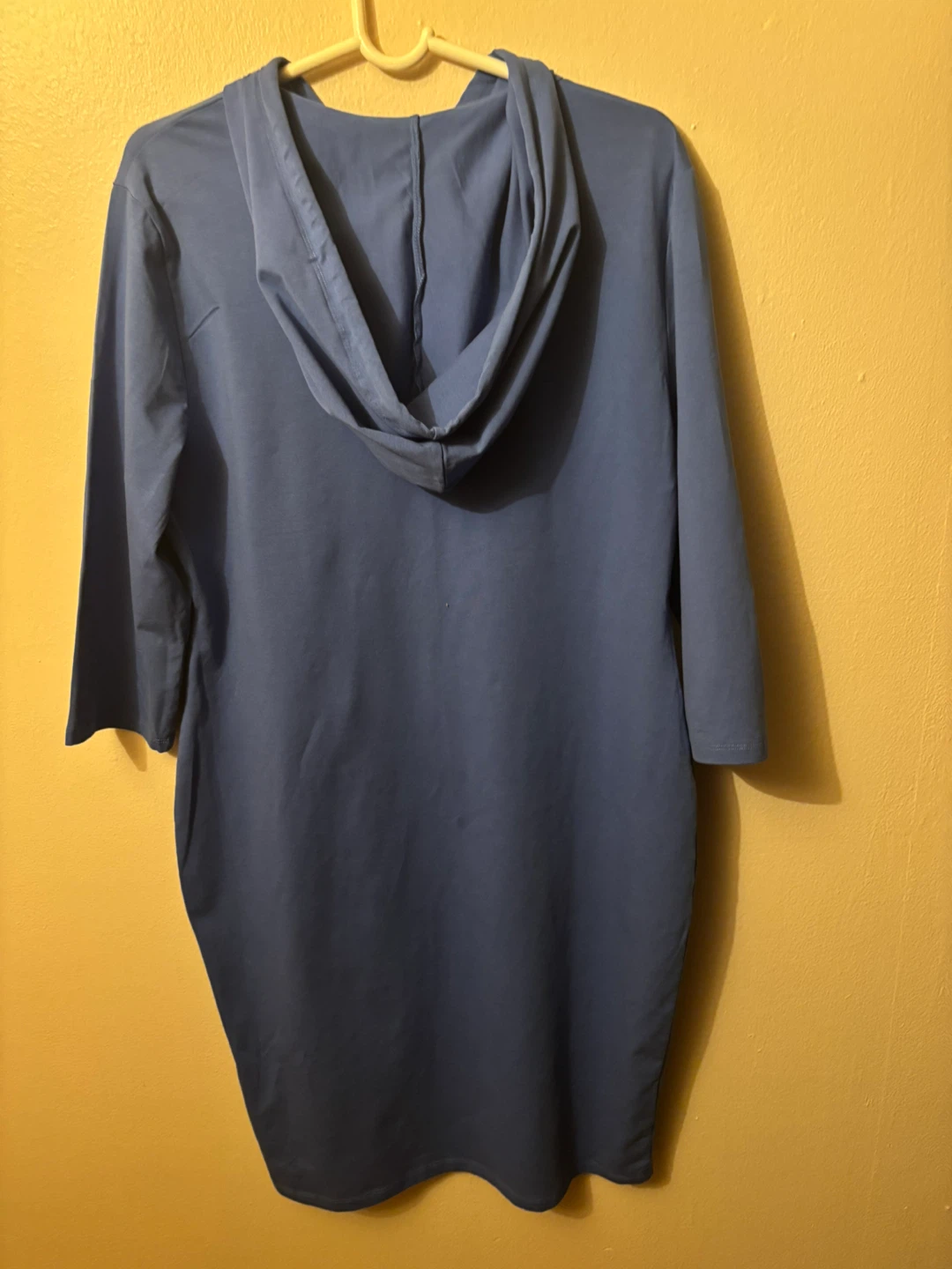 Blue Hooded Dress with Pockets - photo 2