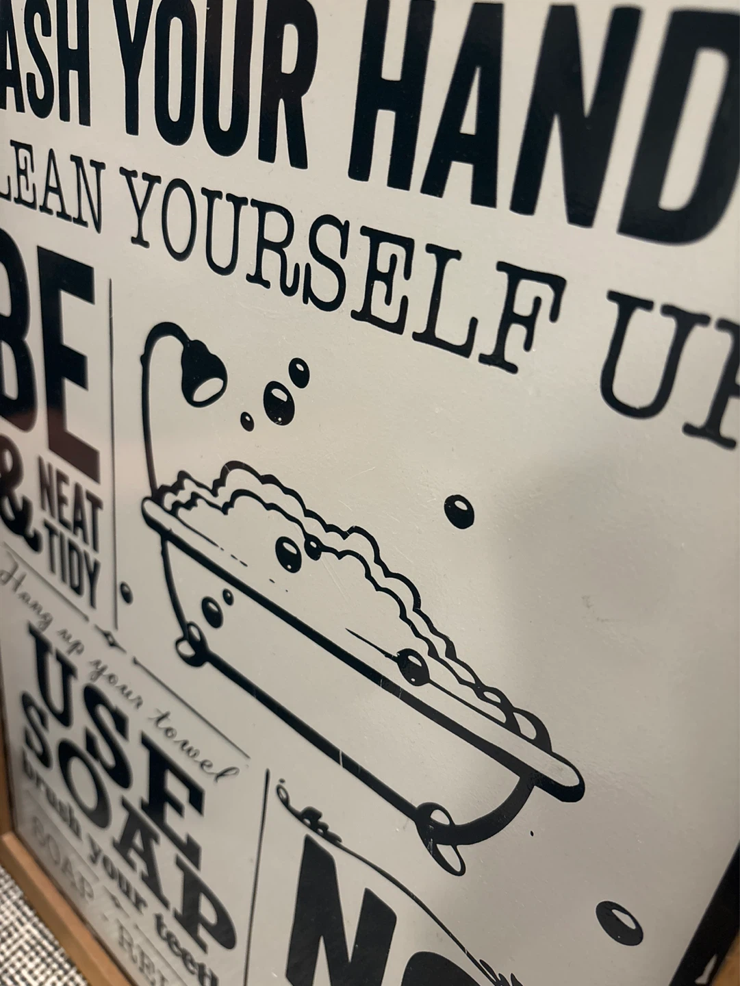 Bathroom Rules Wall Sign - photo 3