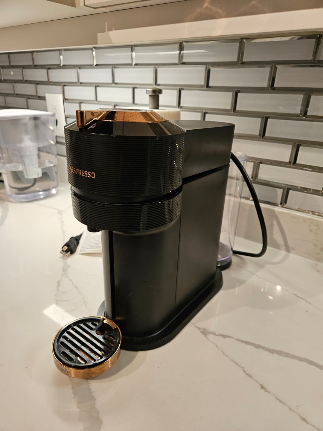 Nespresso Vertuo Next Coffee Machine - Black & Rose Gold