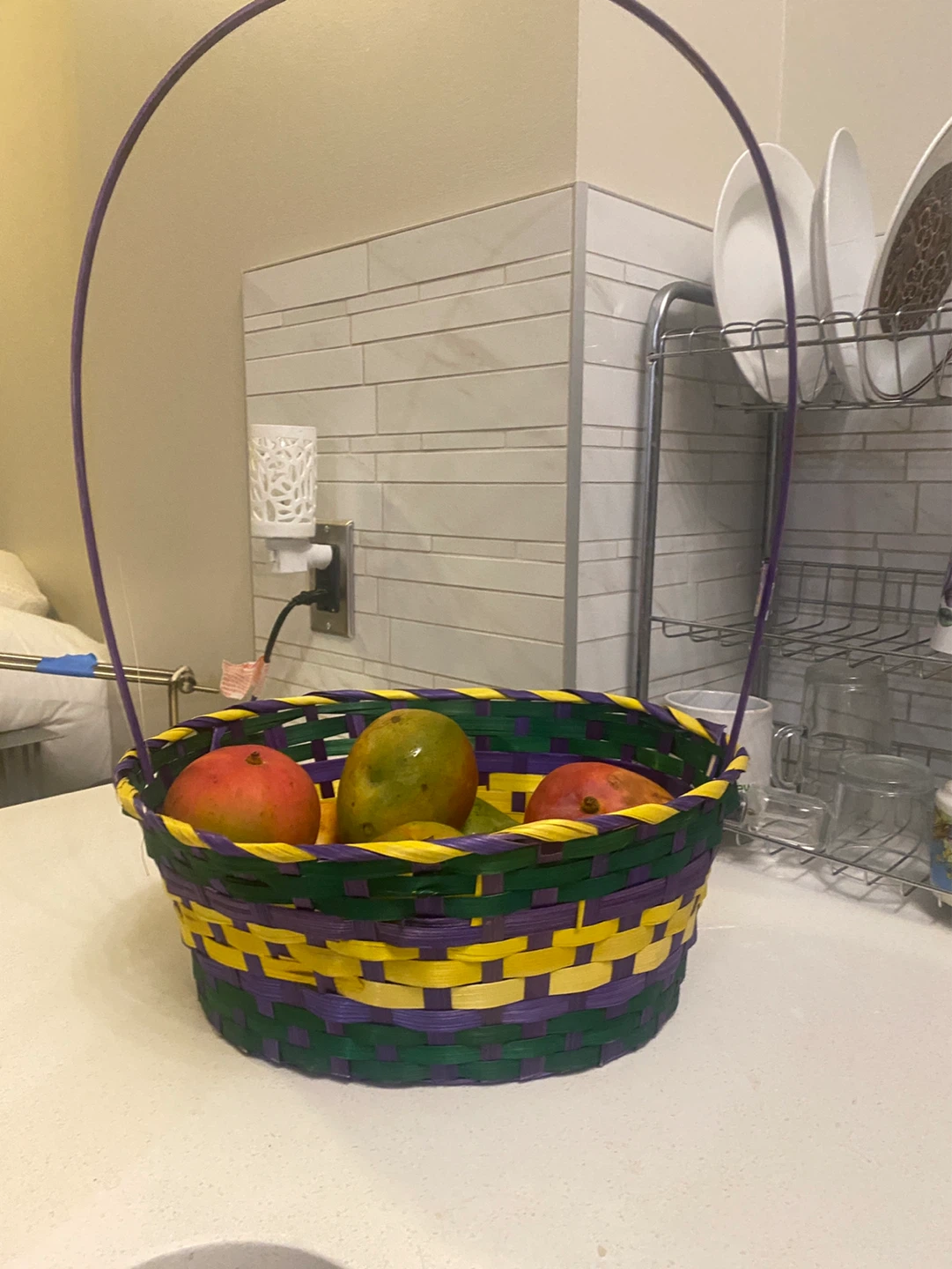 Woven Fruit Basket with Handle