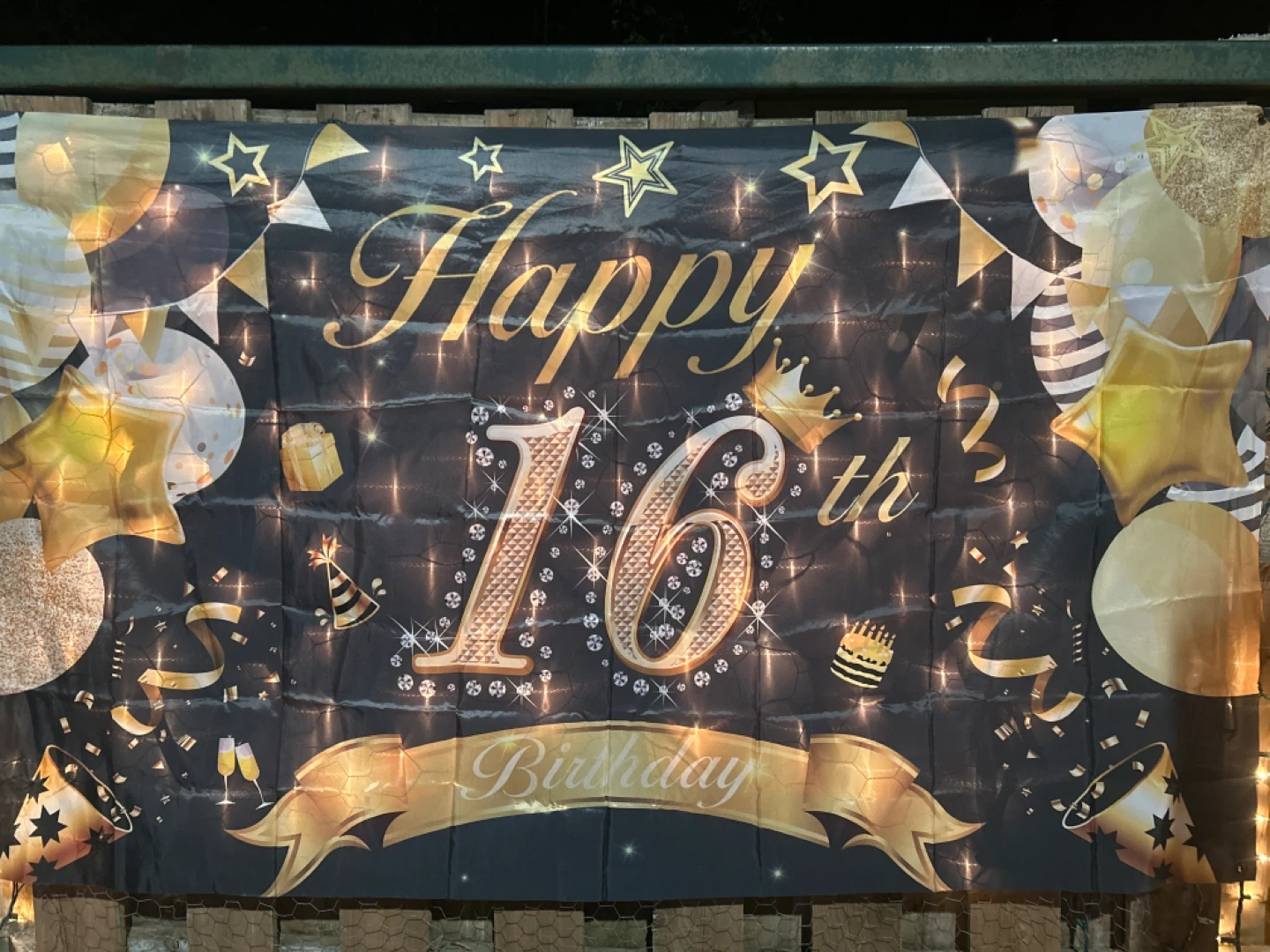 16th Birthday Cloth Banner