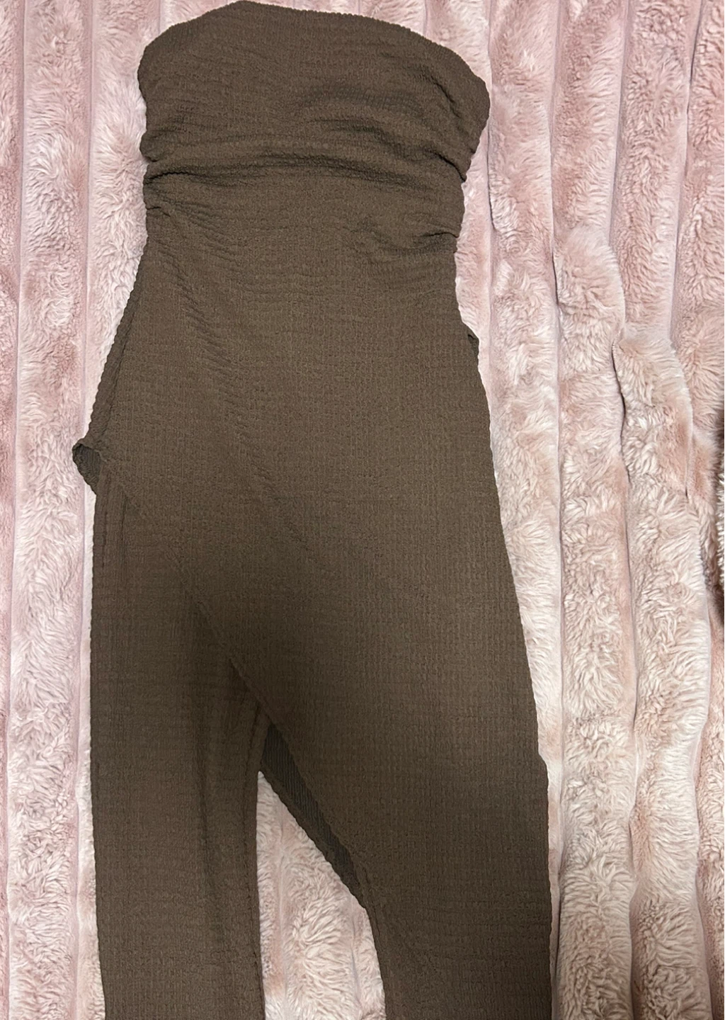 Combinaison bustier brun à jambe large - photo 3