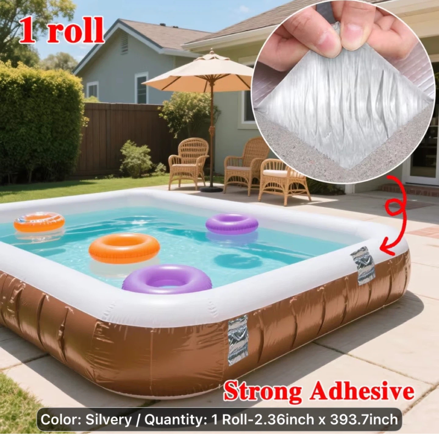 1 Roll Heavy-Duty Tape - Suitable for Roof/Wall/Pipe - photo 3