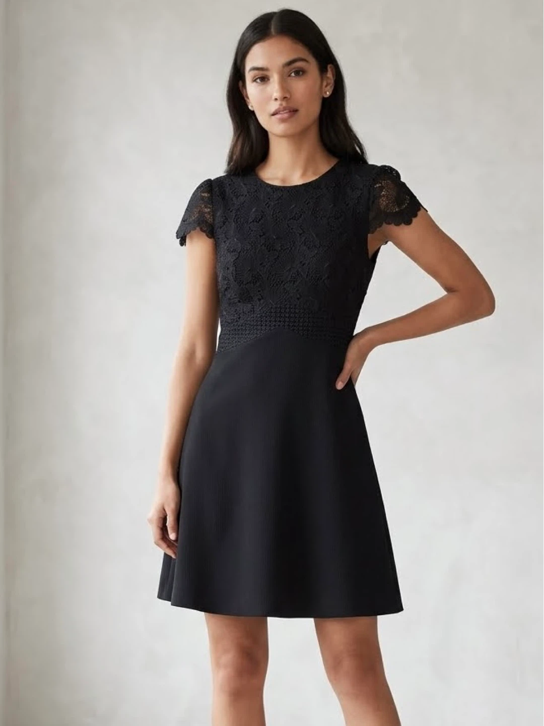 Club Monaco Black Lace Cocktail Dress - Size 6