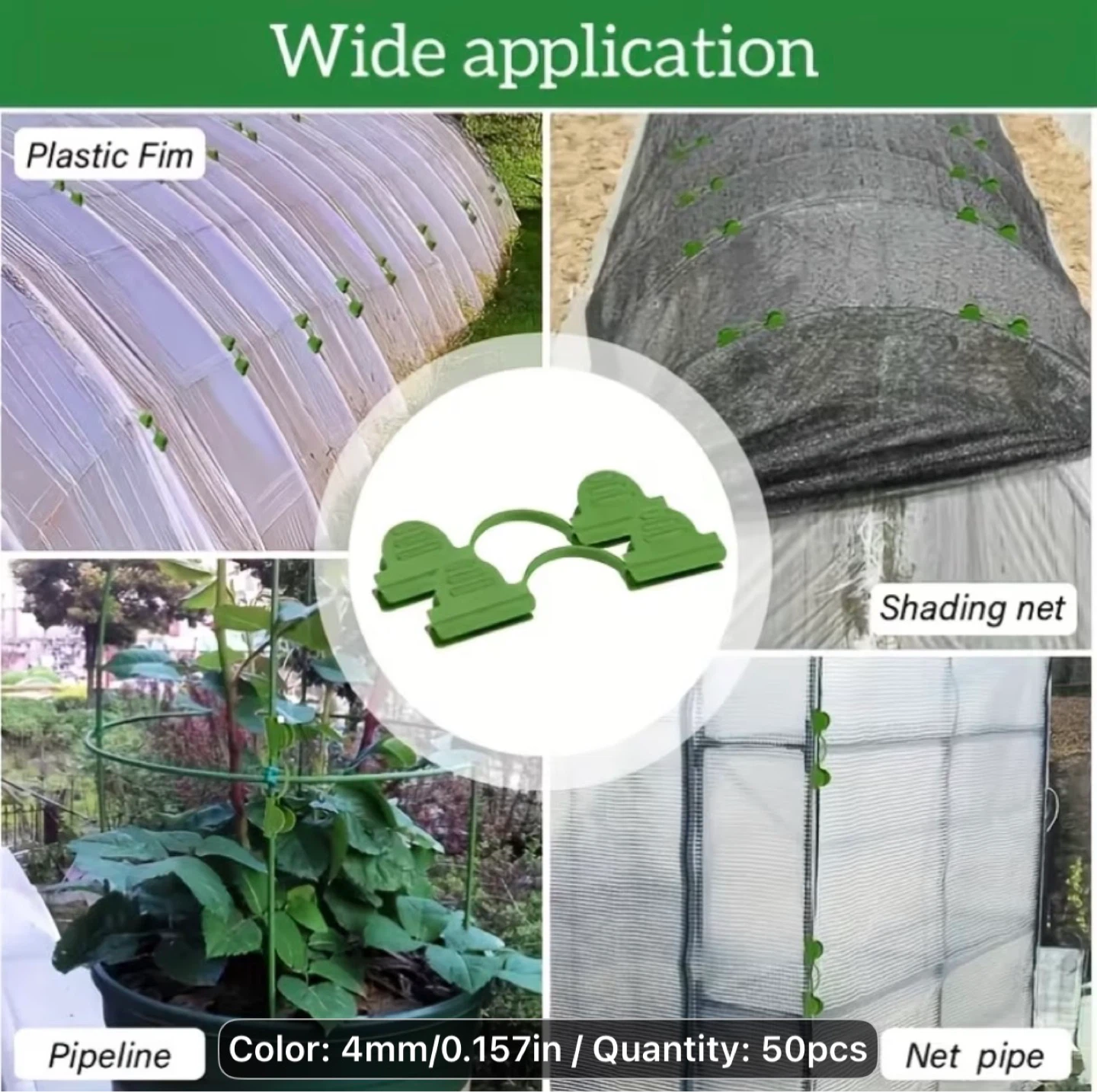 50pcs Plastic Greenhouse Clips - Suitable for Securing Plastic - photo 4