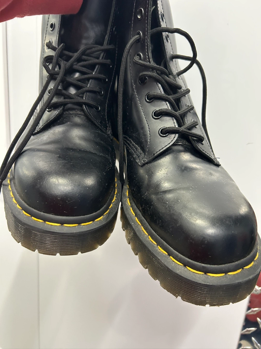 Dr. Martens Black Leather Combat Boots