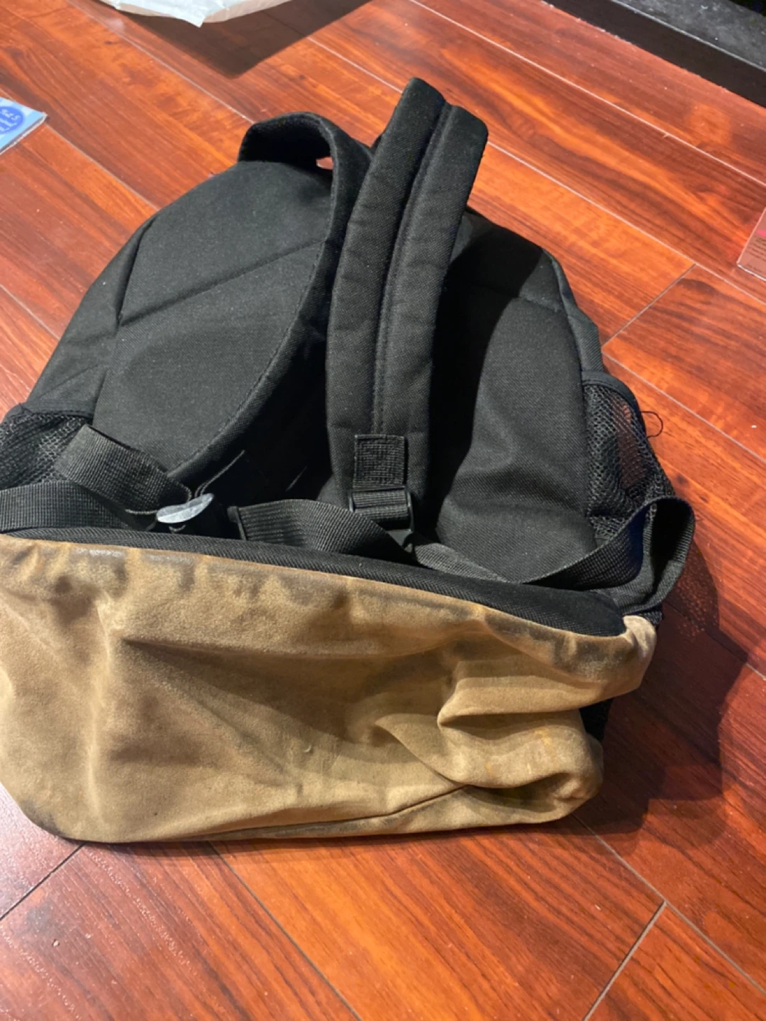 Black Backpack with Tan Bottom - photo 2