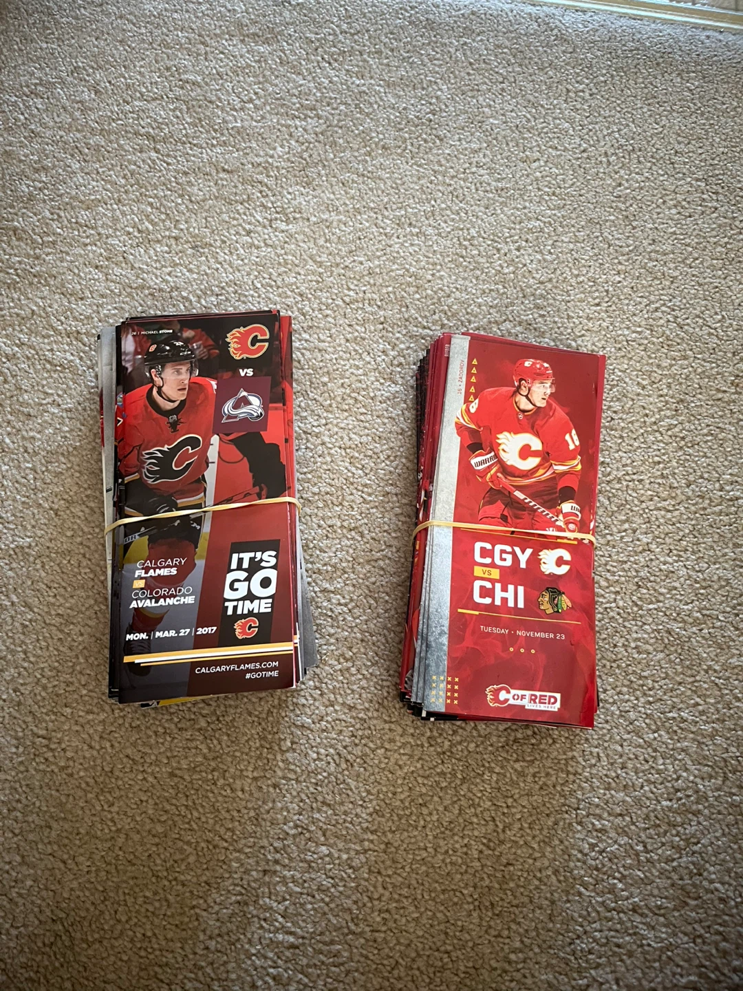 Old Flames Game Rosters and Game Programs