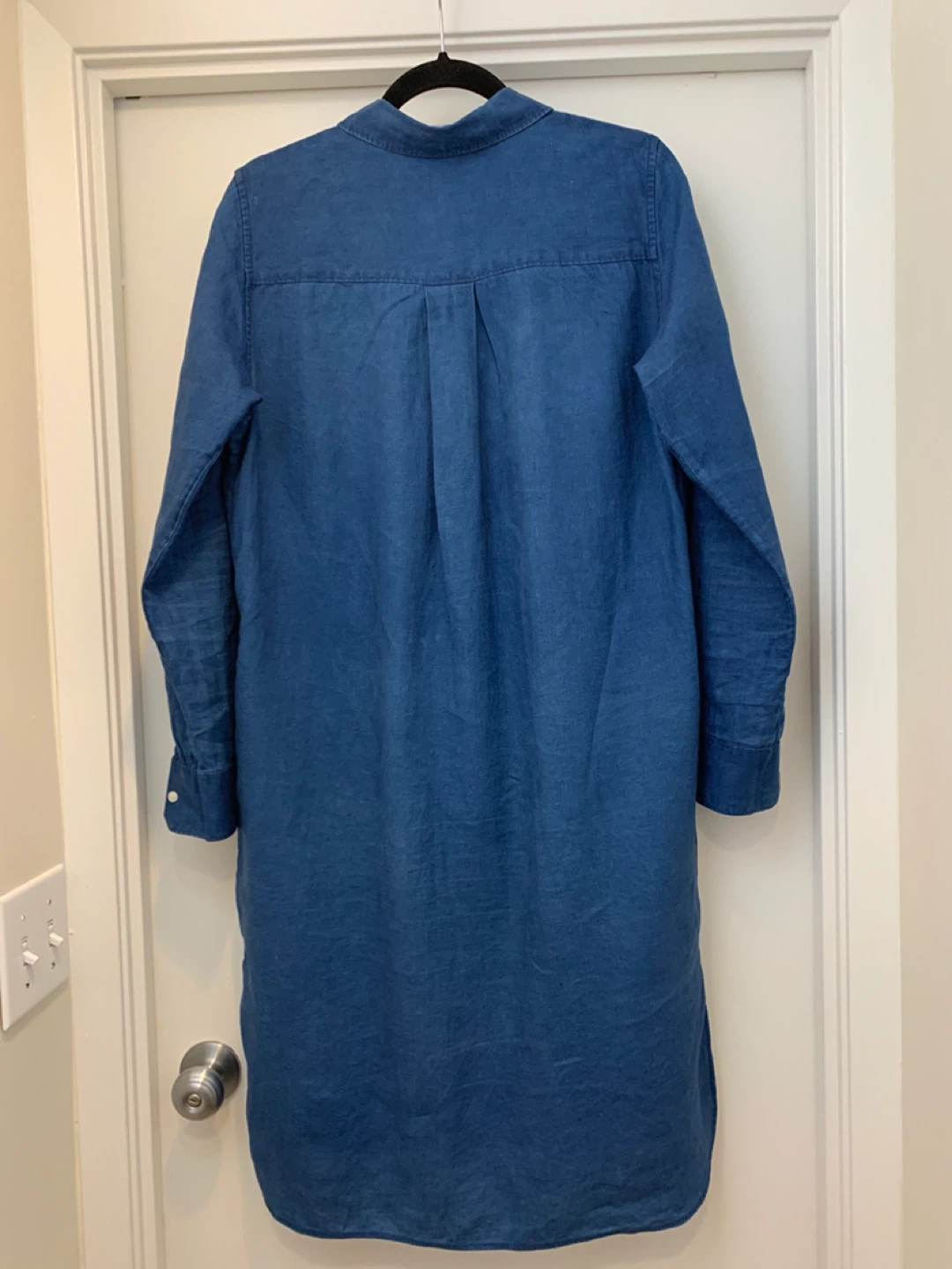 Everlane Blue Button-Up Shirt Dress 100 % linen - photo 3