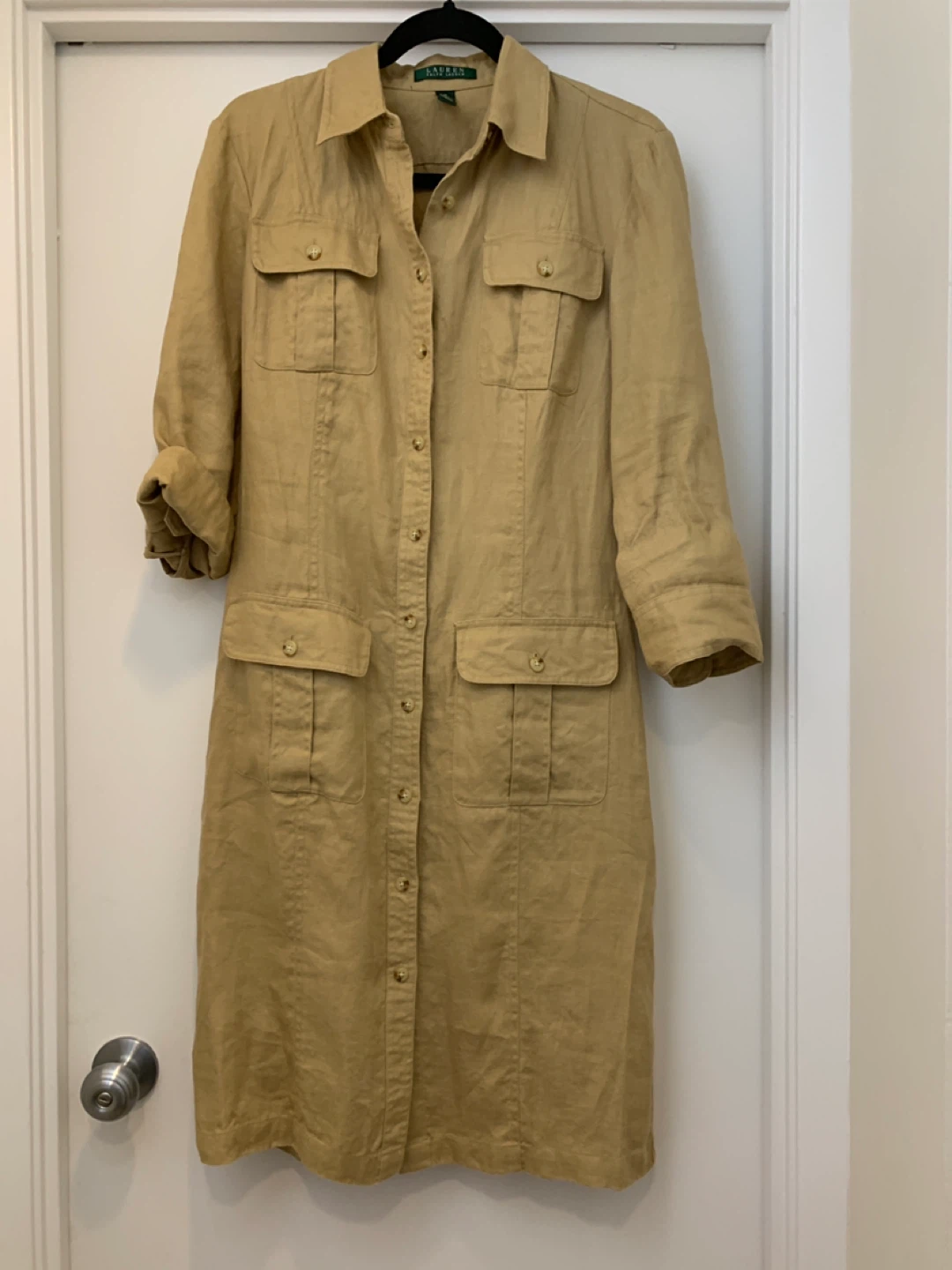 Lauren Ralph Lauren Linen Shirt Dress Size 10