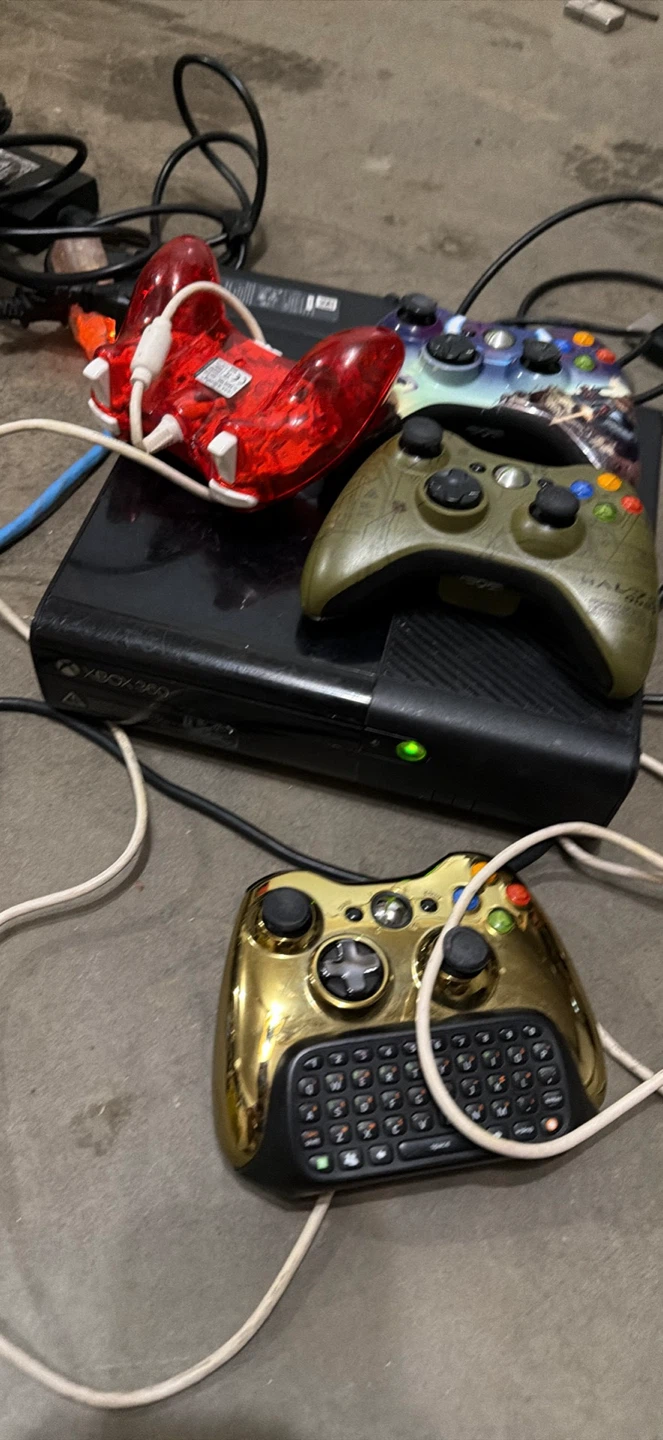 Xbox 360 Console with 3 Controllers