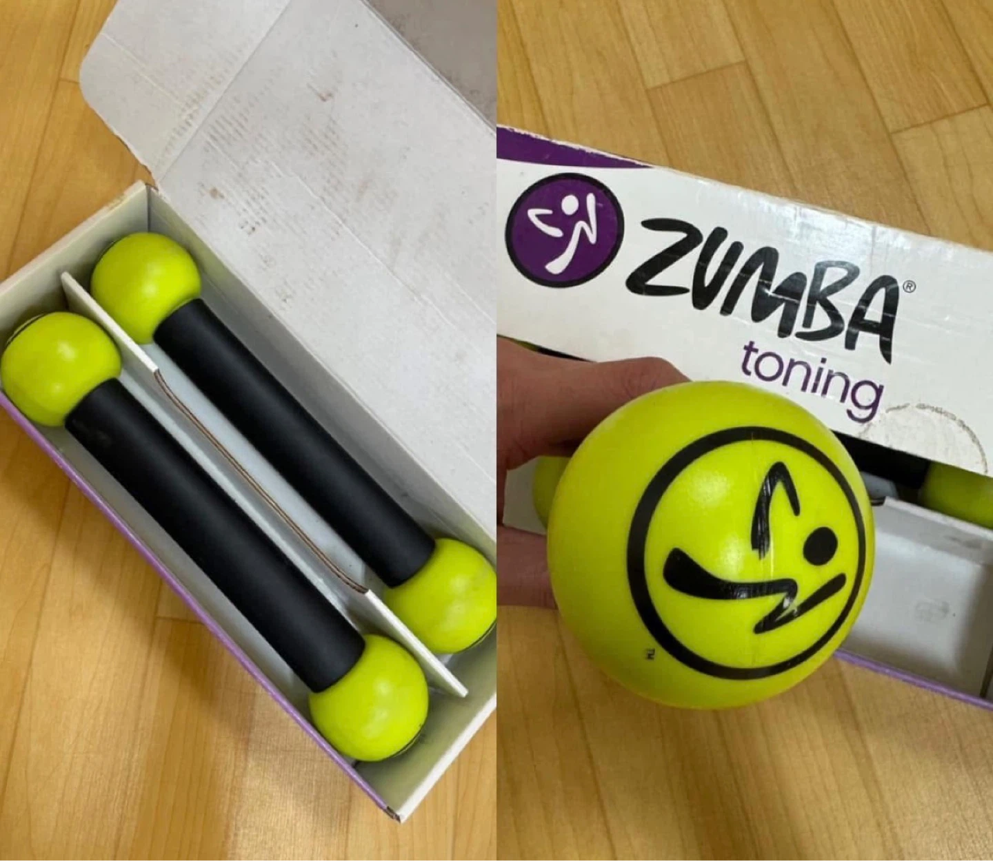 🌱Zumba Toning Sticks Hand Weights (Dumbbells) - Green & Black - photo 5