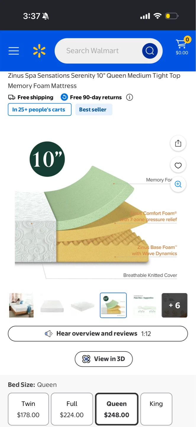 10" Queen Memory Foam Mattress - photo 2