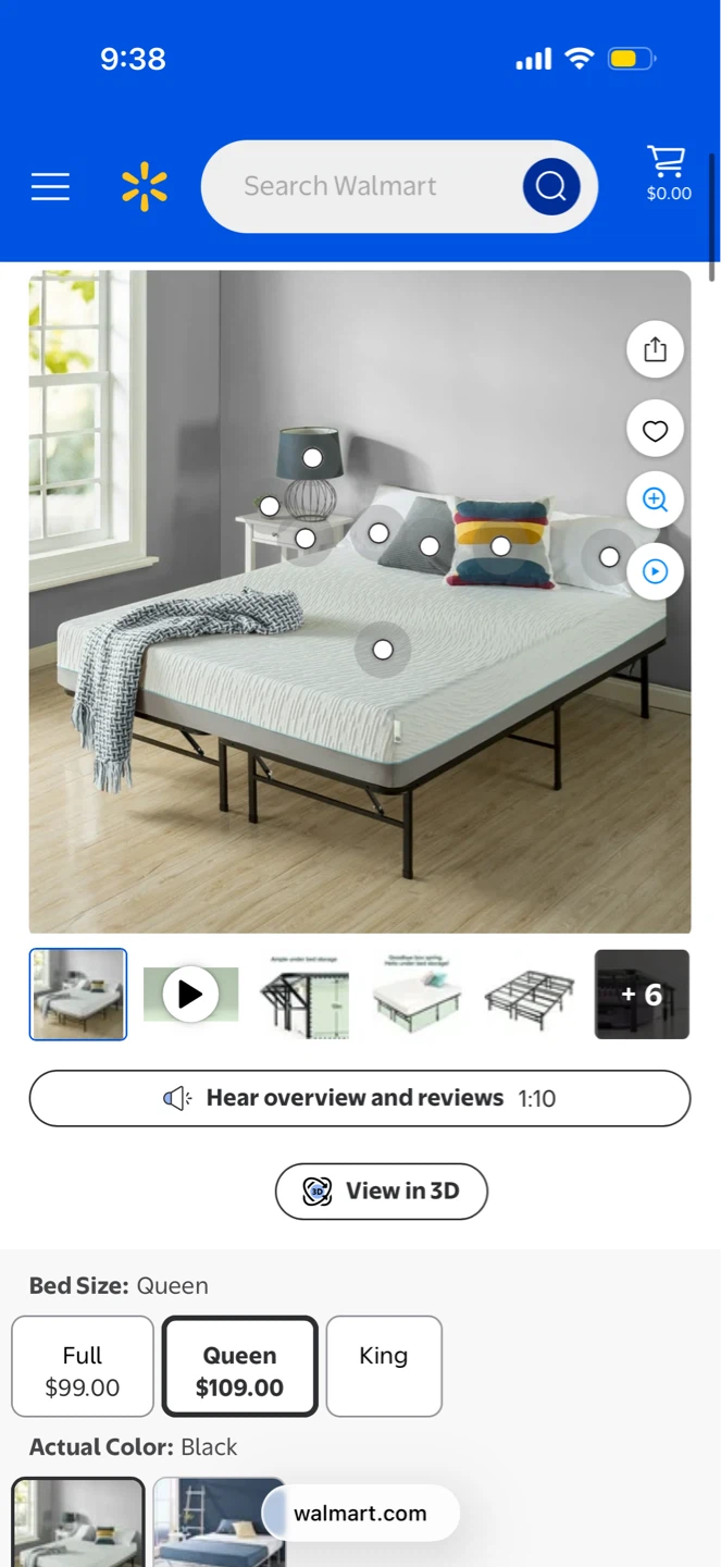 Queen Size Bed Frame - Black - photo 3