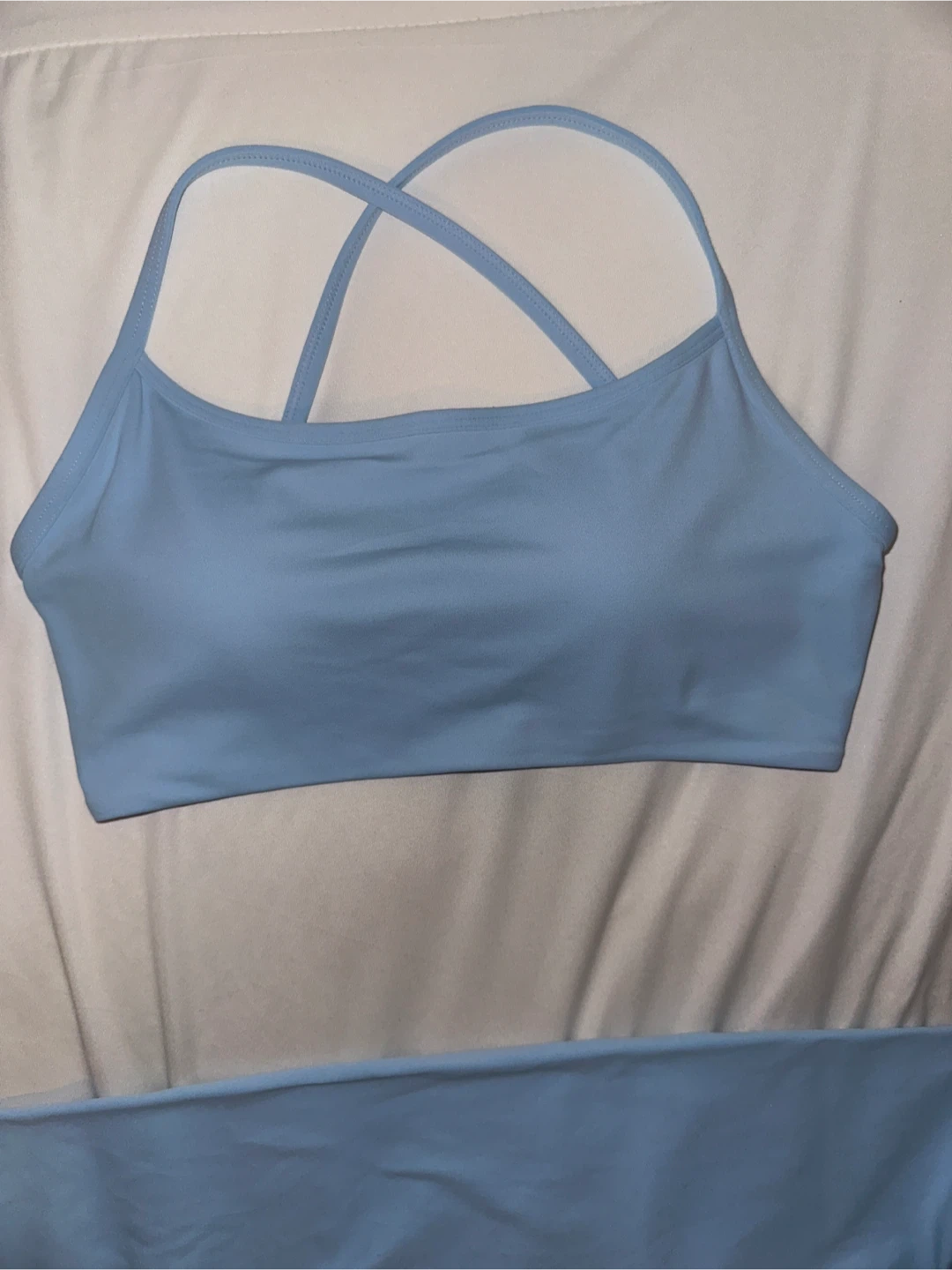 Sky Blue Sports Bra and Leggings Set
