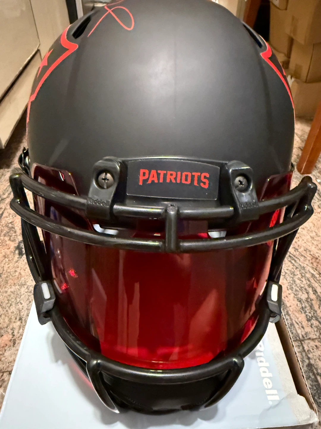 Tom Brady Rob New England Patriots Autographed Football Helmet