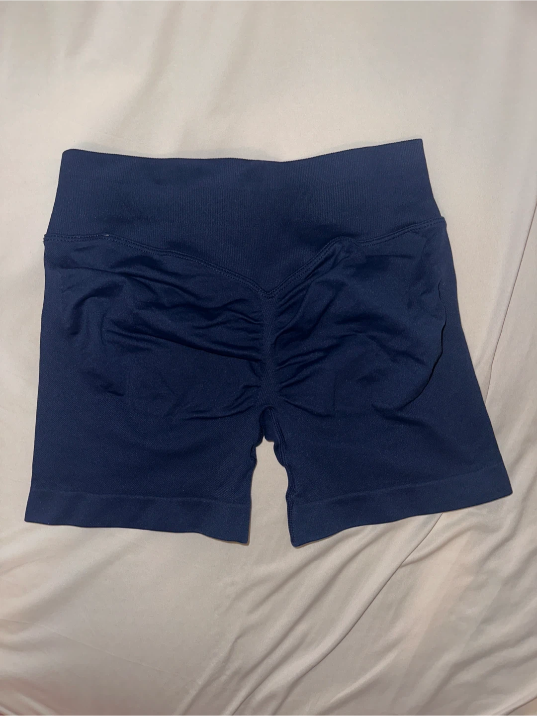 Cute Navy Blue Bikini Top & Shorts Workout Set - photo 4